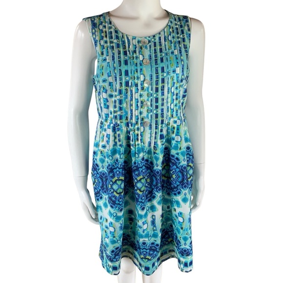 Rabbit Rabbit Rabbit Petite 100% cotton sleeveless dress size 10 - Picture 7 of 15